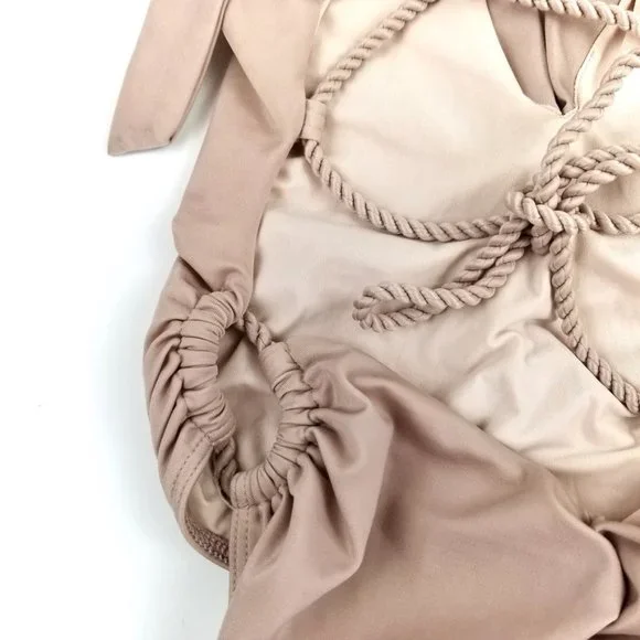 HAH | In A Ruch Monokini One Piece Swimsuit Beige - Picture 10 of 12